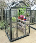 Green Aluminium Greenhouse 10 - Double Door