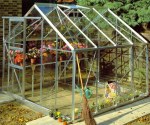 Aluminium Greenhouse 171 - Silver, Base Included Aluminium Greenhouse 171 - Silver, Base Included
