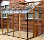 Cedar Lean To Greenhouse 329 - Aluminium Hybrid
