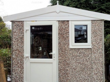 Spar Apex Concrete Shed 693 - PVCu Window, Fascias and Door Spar Apex Concrete Shed 693 - PVCu Window, Fascias and Door