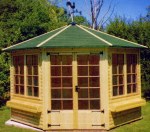 Georgian Octagonal Summerhouse 138 - Felt Tiles, Internal Lining, Fitted Free Georgian Octagonal Summerhouse 138 - Felt Tiles, Internal Lining, Fitted Free