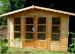 Apex Summerhouse 151 - Low Level Glazing, Double Door, Fitted Free