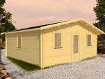 Apex Single Door Log Cabin 570 - Double Glazed Apex Single Door Log Cabin 570 - Double Glazed