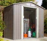 Apex Metal Shed 505 - Choice of 2 Colours, Galvanized Steel Apex Metal Shed 505 - Choice of 2 Colours, Galvanized Steel